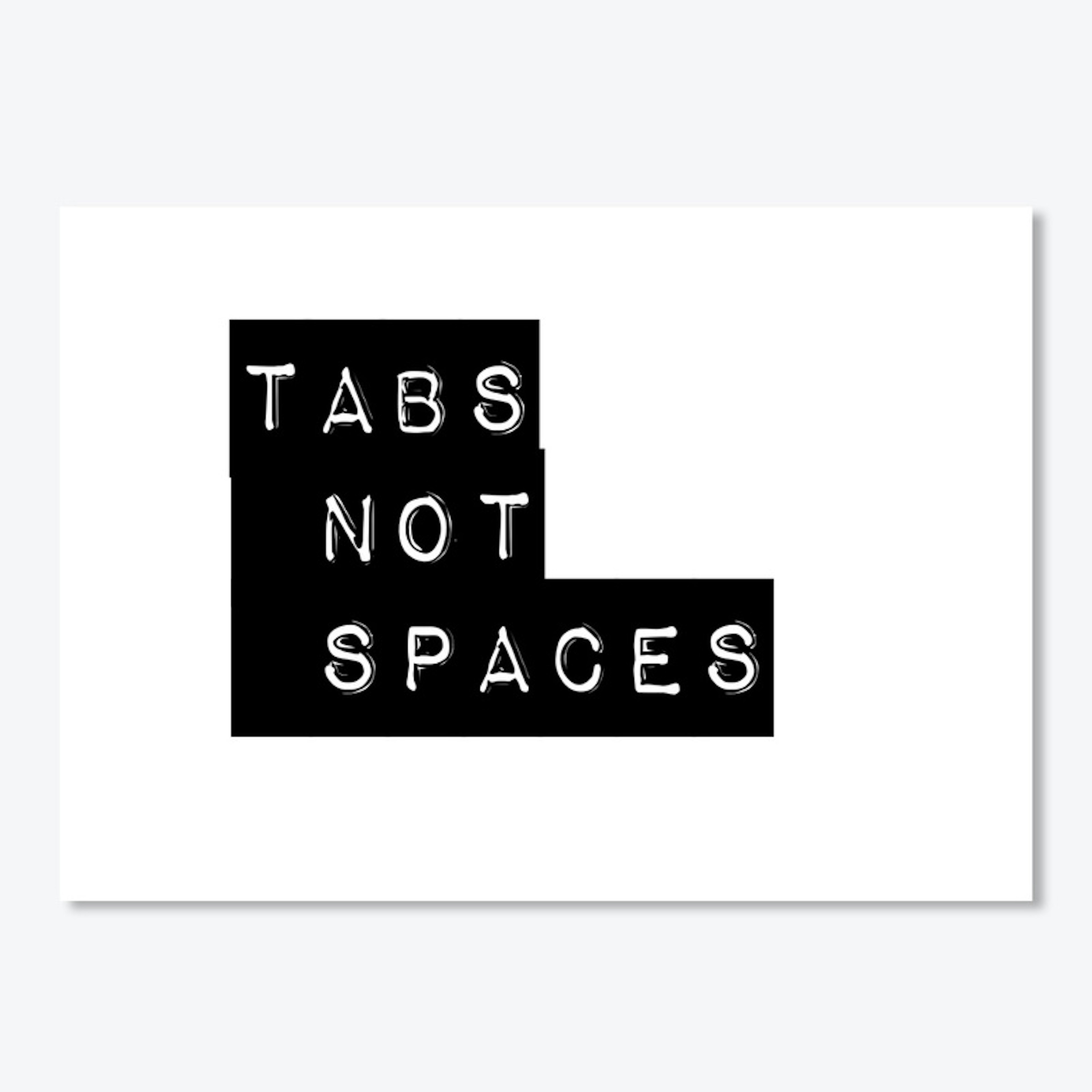 Tabs not spaces sticker